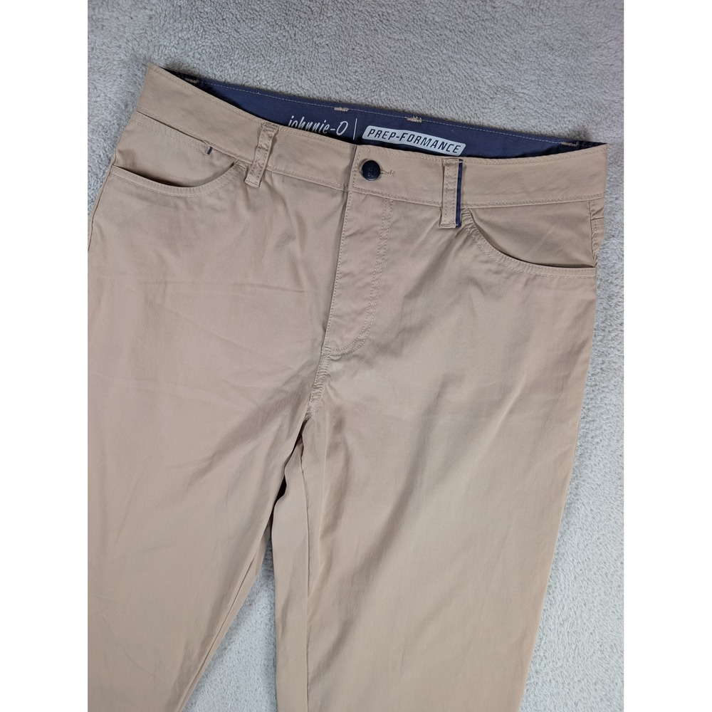 Johnnie-O Prep-Formance Mens 34x32 Tan 5-Pocket Performance Golf Pants Khaki